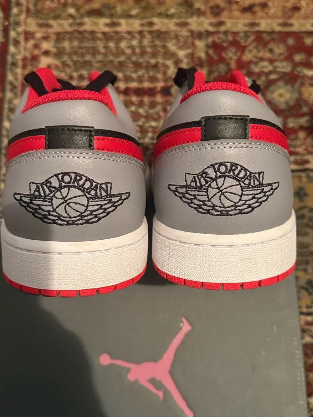 Jordan 1 Low Black Light Smoke Grey Gym Red